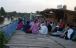 Yoga Practice On Houseboat Bridge